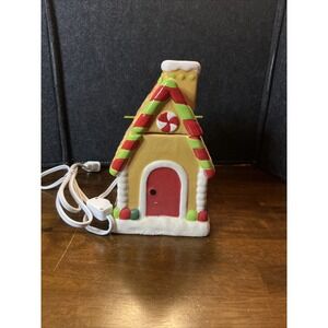 LIGHTED Gingerbread House Tart Melt Warmer Ceramic Home & Garden Party 8.5" Xmas